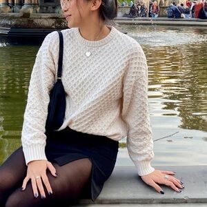 Aritzia Sunday Best Merino Wool Cream Sweater